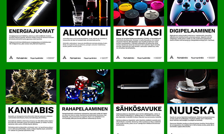 infokortteja päihteistä ja riippuvuutta aiheuttavasta toiminnasta