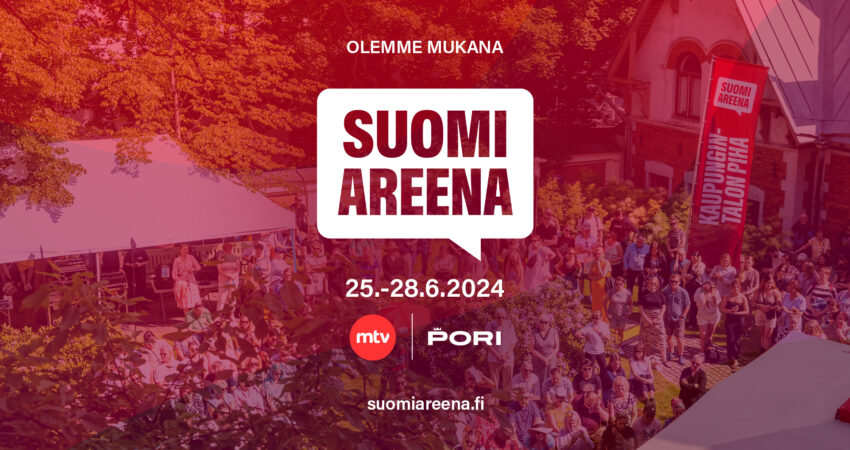 SuomiAreena 2024 esittelykuva, jossa teksti olemme mukana