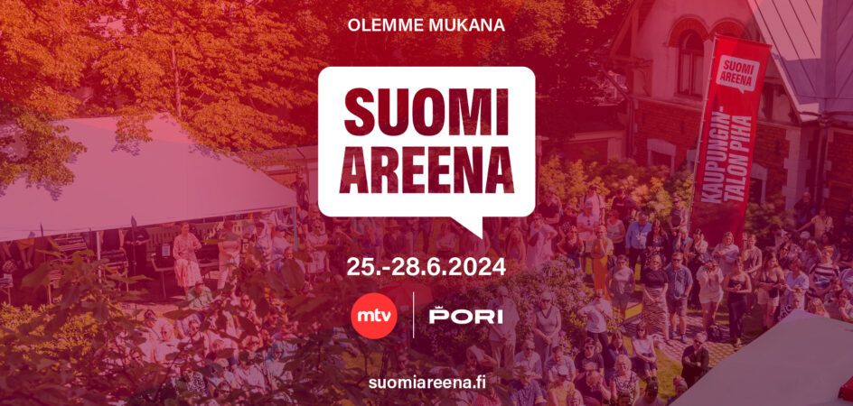 SuomiAreena 2024 esittelykuva, jossa teksti olemme mukana