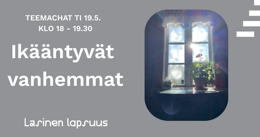 Chatin otsikko ja näkymä mummon ikkunasta
