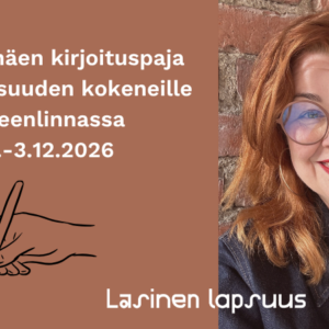 Ani kellomäen kuva ja kynäsymboli + otsikko