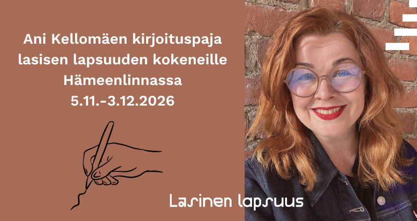 Ani kellomäen kuva ja kynäsymboli + otsikko