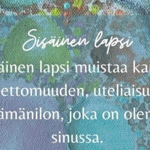 Sisäinen lapsi muistaa kaiken huolettomuuden, uteliaisuuden ja elämänilon, joka on olemassa sinussa. Kun pysähdyt kuuntelemaan sisäistä lastasi ja velvollisuuksiesi alle kätkettyjä tarpeitasi, löydät yhteyden, joka tuo iloa ja keveyttä elämääsi. Mistä nautit lapsena ja mikä toi sinulle iloa?
